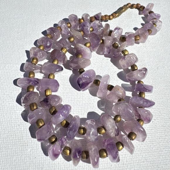 Vintage Amethyst Bead Necklace - Picture 2 of 4